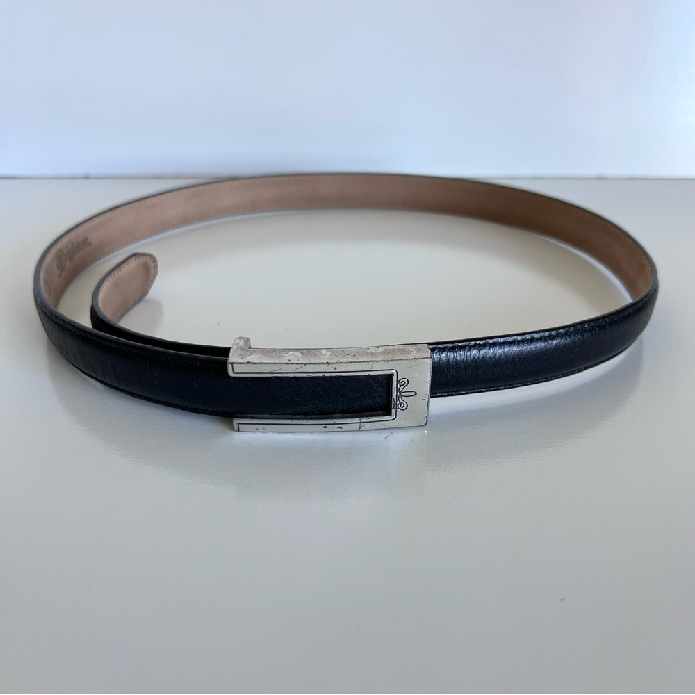 Brighton Women’s Vintage‎ Ladies Black Leather Silver Hardware Dress Belt